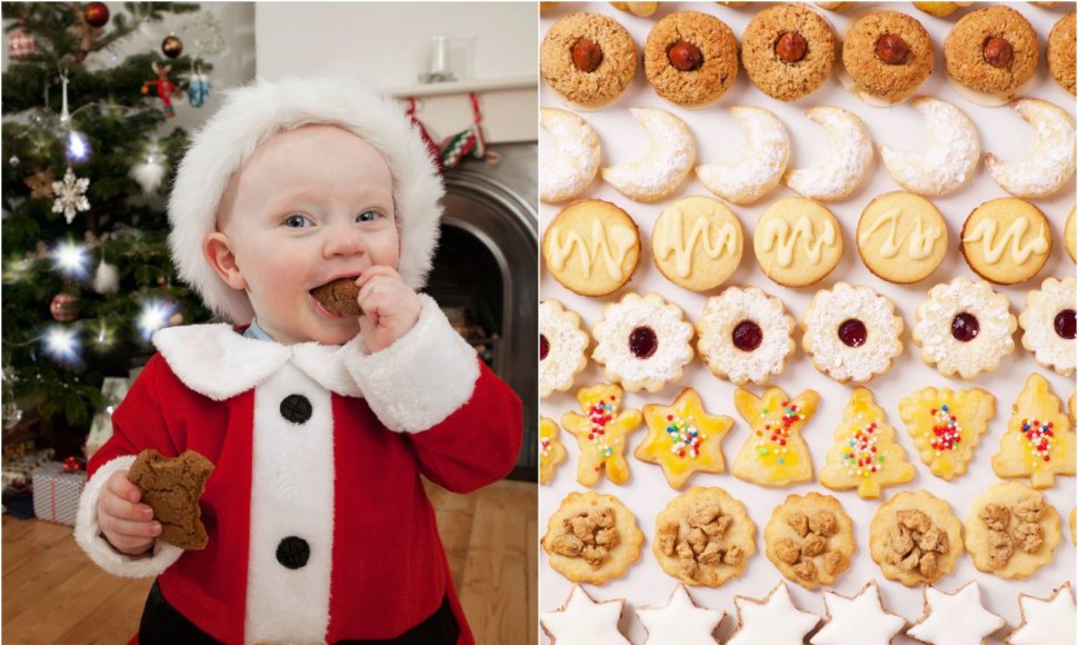 Mažylis ir kalėdinių sausainių rinkinys