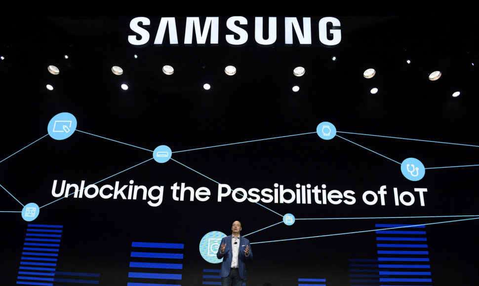 „Samsung“ naujienų pristatymas CES 2018 parodoje