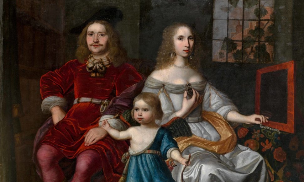 Johannes van Wijckersloot (apie 1628–1683), „Šeimos portretas“, 1660, Žemaičių muziejus „Alka“ (fragmentas)