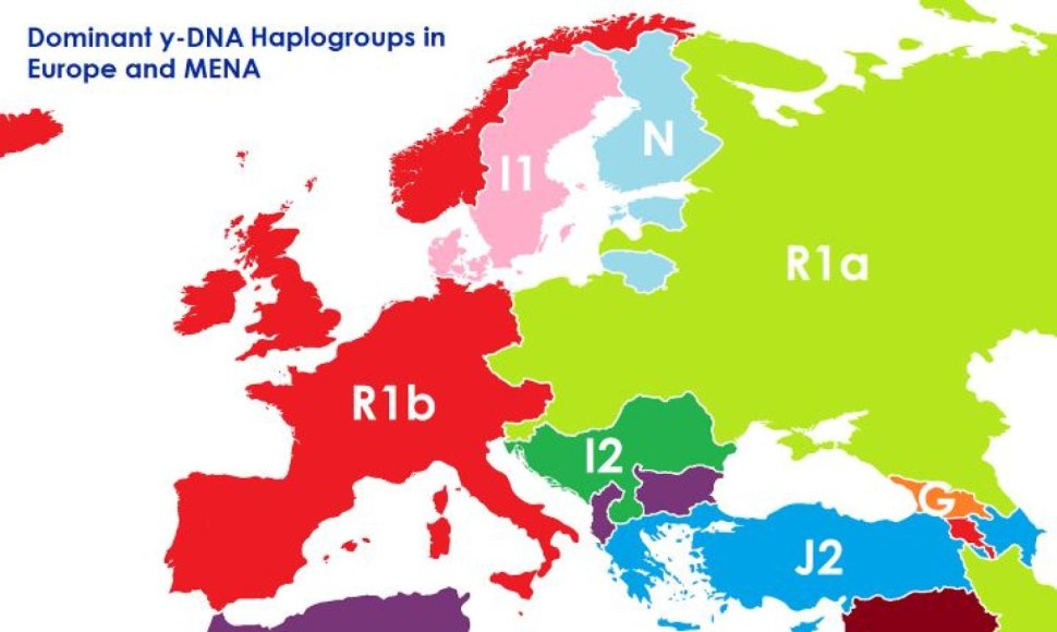 Europos žemėlapis, jeigu sienos būtų nubrėžtos pagal žmonių DNR skirtumus
