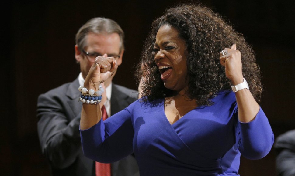 Televizijos laidų vedėja Oprah Winfrey. 