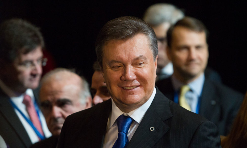 3-iasis Rytų partnerystės viršūnių susitikimas „Litexpo“ parodų rūmuose Vilniuje. Viktoras Janukovyčius.