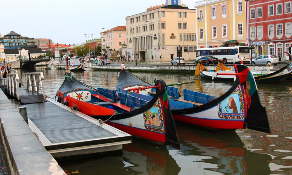 Kaip ir Venecijoje, Aveire taip pat plaukioja gondolos