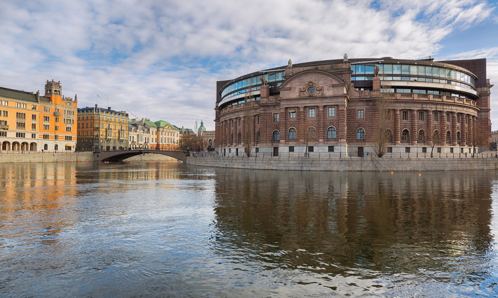 Švedijos parlamento rūmai Stokholme.