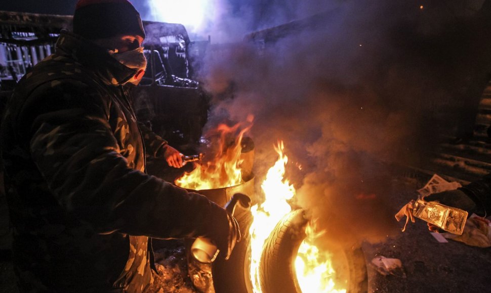Protestuotojas Kijeve