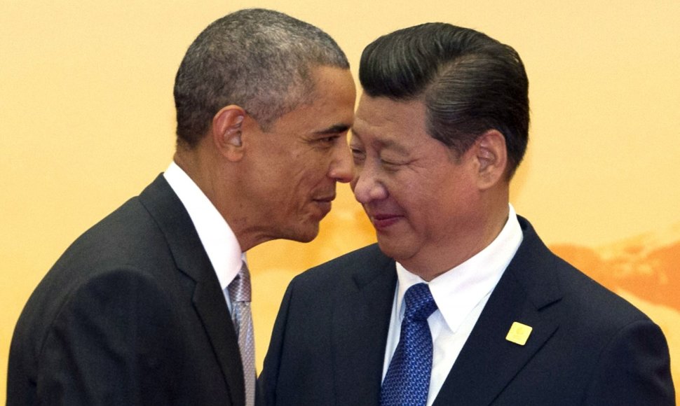 JAV prezidentas Barackas Obama ir Kinijos prezidentas Xi Jinpingas