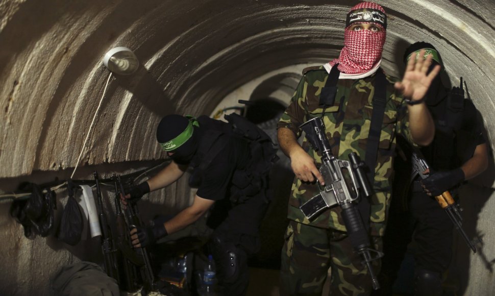 „Hamas“ kovotojai tunelyje, Gazos Ruože