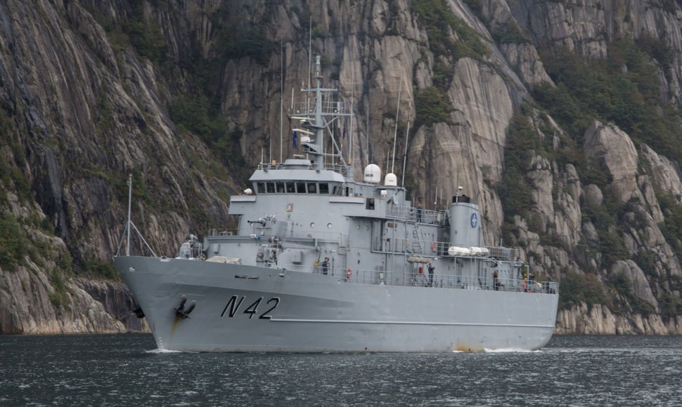 Lietuvos karininko vadovaujamas NATO laivų junginys lankėsi Norvegijoje