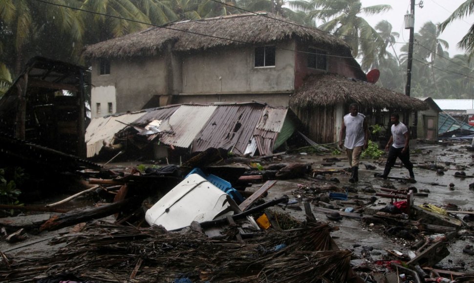 Uragano Irmos nusiaubta Dominikos Respublika