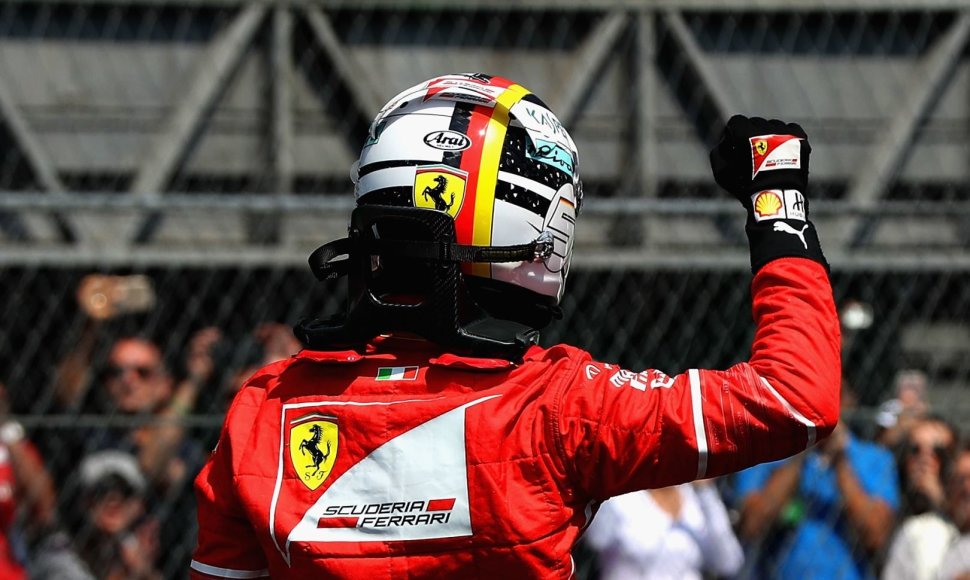 Sebastianas Vettelis, „Ferrari“ komandos pilotas.