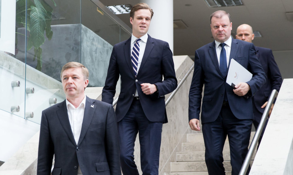 Ramūnas Karbauskis, Gabrielius Landsbergis ir Saulius Skvernelis