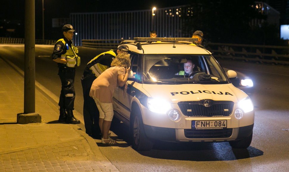 Naktinis policijos reidas Vilniuje