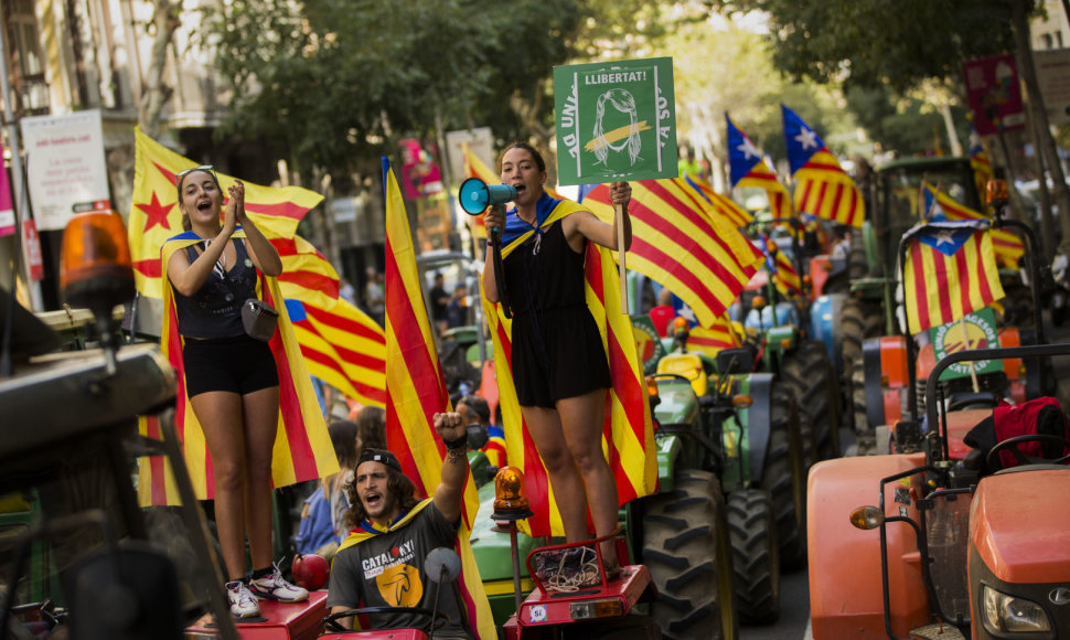 Protestuotojai Katalonijoje