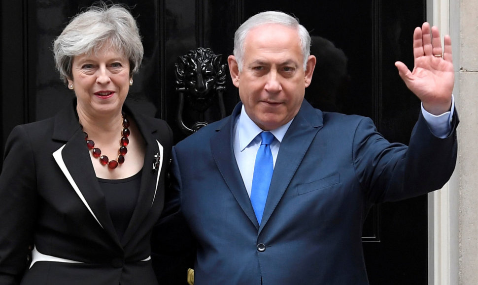 Theresa May ir Benjaminas Netanyahu