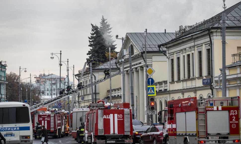 Gaisras Valstybiniame A.Puškino vaizduojamojo meno muziejuje Maskvoje