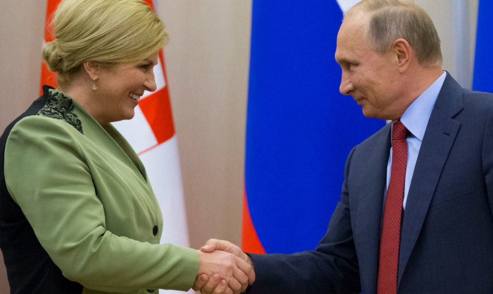 Kolinda Grabar-Kitarovič ir Vladimiras Putinas