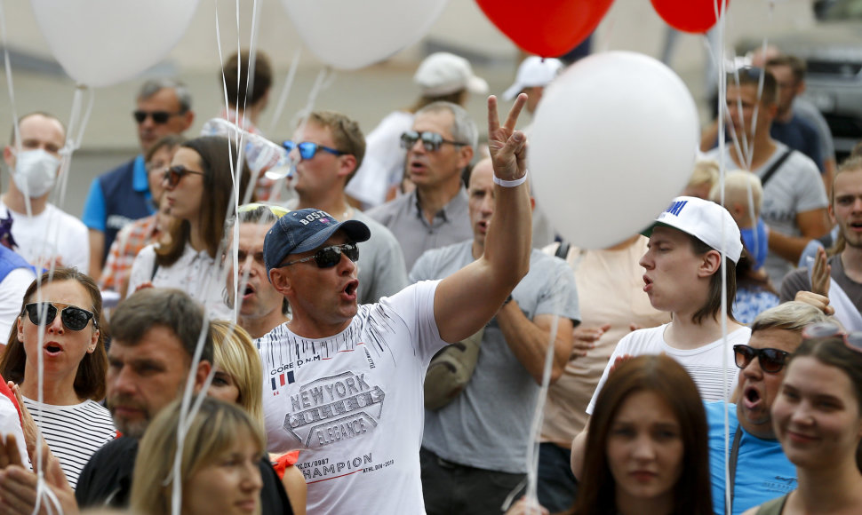 Protestuotojai Baltarusijoje