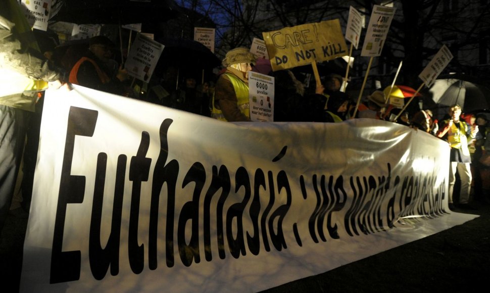 Protestas prieš eutanaizijos įteisinimą Belgijoje