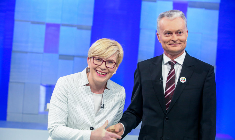 LRT debatai. Ingrida Šimonytė ir Gitanas Nausėda. 