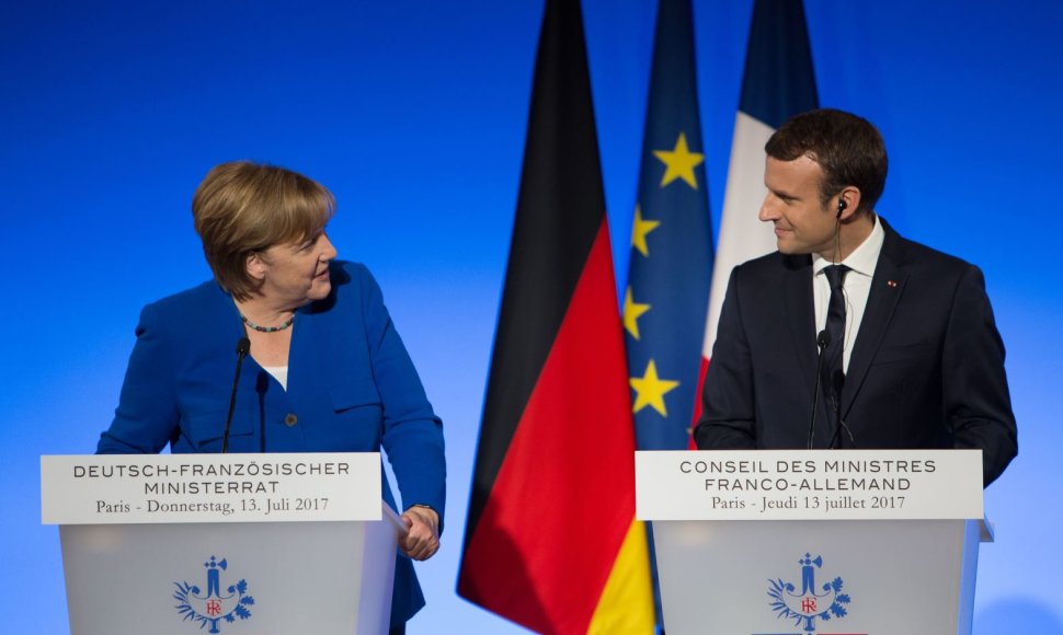A.Merkel ir E.Macronas Paryžiuje
