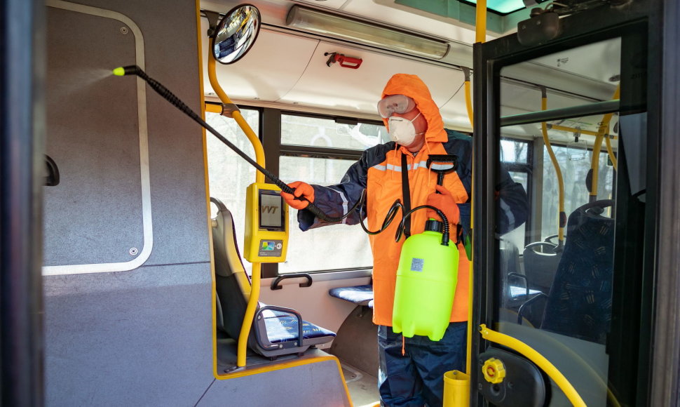 Viešojo transporto dezinfekcija Vilniuje