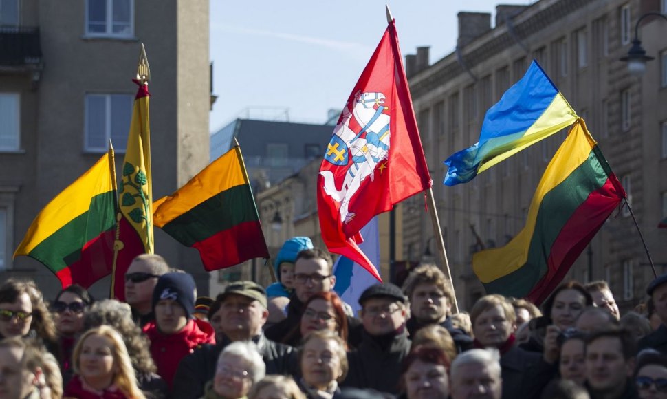 Vėliavų pakėlimo ceremonija.