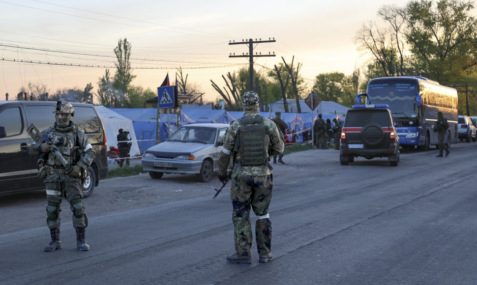 Laikina stovykla evakuotiems Mariupolio gyventojams
