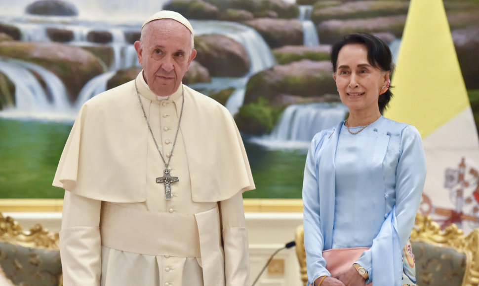 Popiežius Pranciškus ir Aung San Suu Kyi