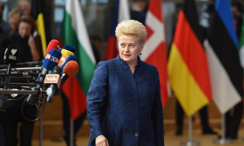 Dalia Grybauskaitė Europos Vadovų Taryboje Briuselyje