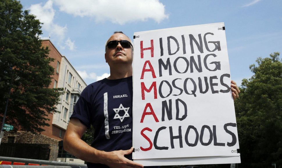 Protestas prieš „Hamas“ teroristus