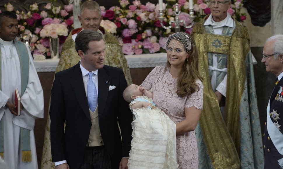 Švedijos princesės Madeleine ir Christopherio O'Neillo dukros krikštynos