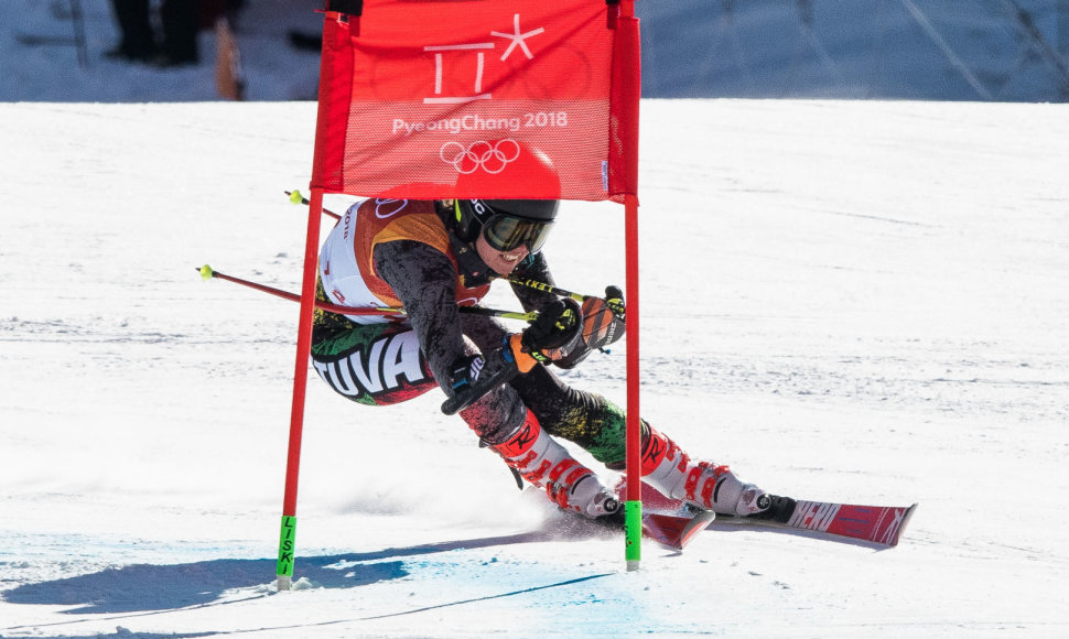 Ieva Januškevičiūtė startavo greitojo slalomo varžybose Pjongčange.