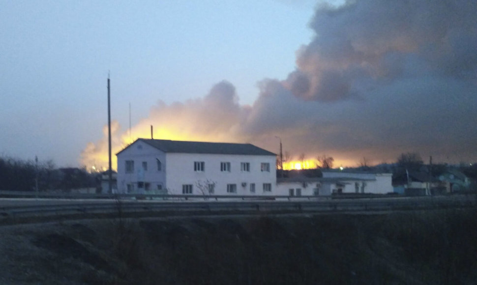 2017-ųjų kovo mėnesį kilęs gaisras Balaklijos bazėje