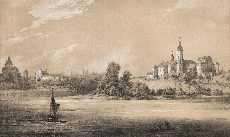 Napoleonas Orda „Nesvyžiaus miestas ir Radvilų rūmai“, 1880