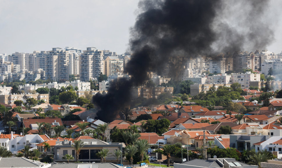 Iš Gazos ruožo į Izraelį paleistos raketos