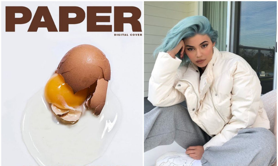 Kylie Jenner „Instagram“ rekordą sutriuškinęs kiaušinis pateko ant žurnalo viršelio