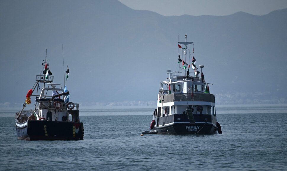 Flotilė / FETHI BELAID / AFP