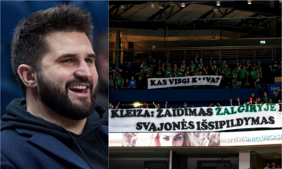 L.Kleiza sulaukė „Žalgirio“ sirgalių atsako