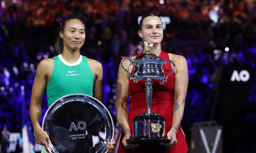 Qinwen Zheng ir Aryna Sabalenka