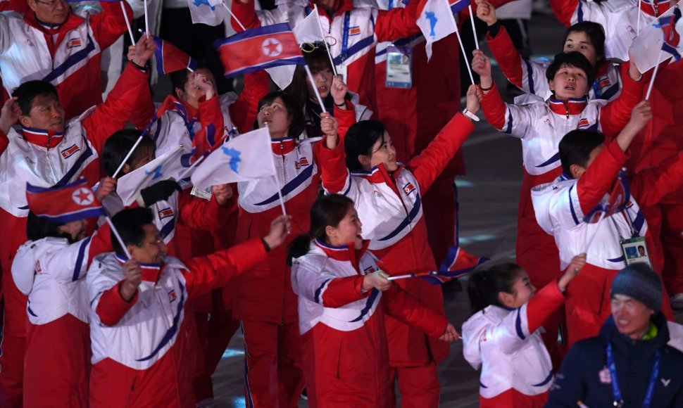 Šiaurės Korėjos delegacija olimpinėse žaidynėse