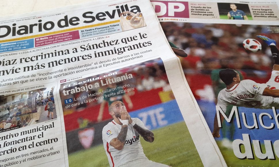 Ispanijos žiniasklaidos pirmieji puslapiai