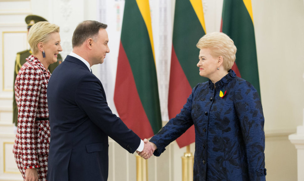 Andrzejus Duda ir Dalia Grybauskaitė
