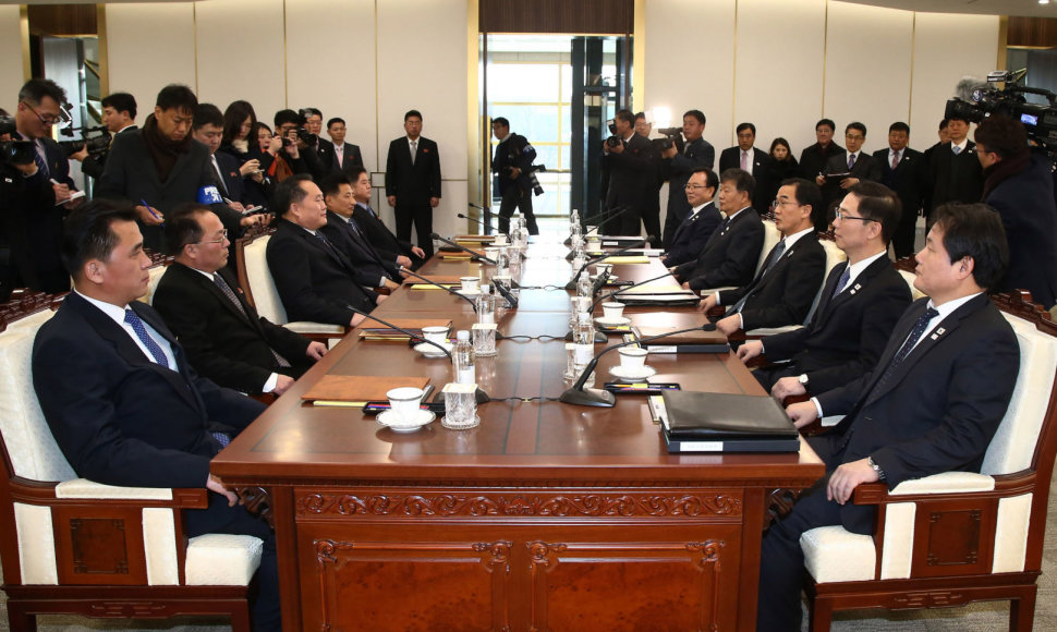 Šiaurės ir Pietų Korėjų delegacijų susitikimas