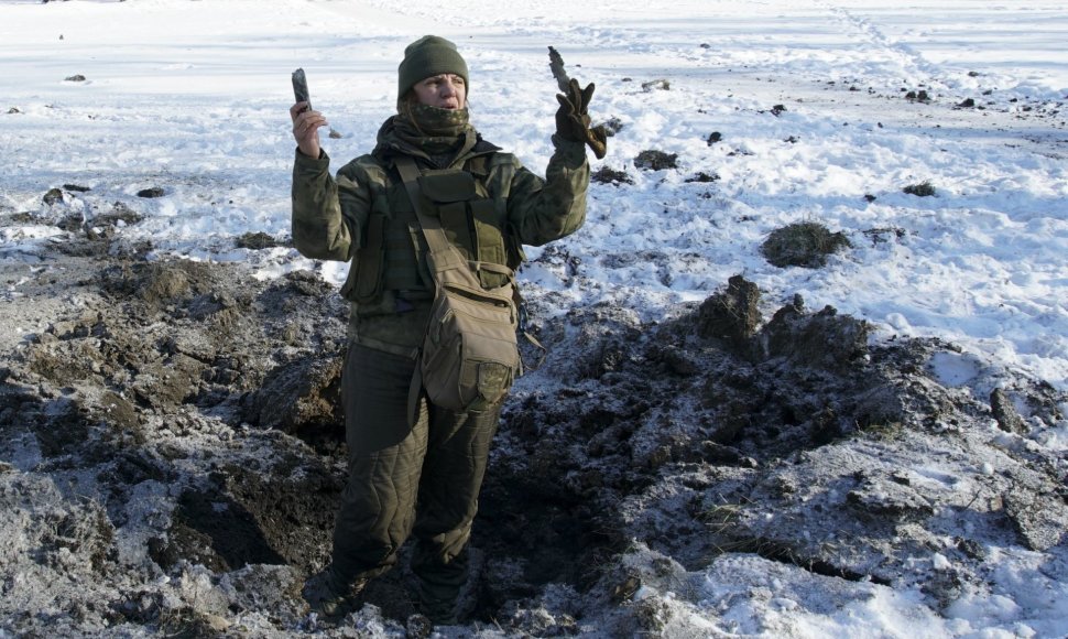 Ukrainos karys rodo šrapnelio likučius