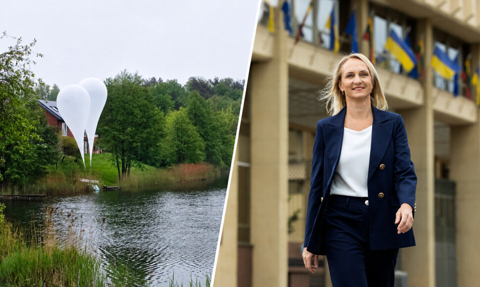 Prie Seimo narės Editos Rudelienės namų nusileido kontrabandininkų balionai
