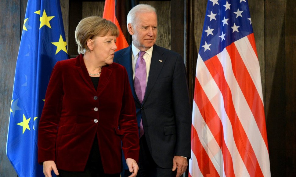 Angela Merkel ir Joe Bidenas