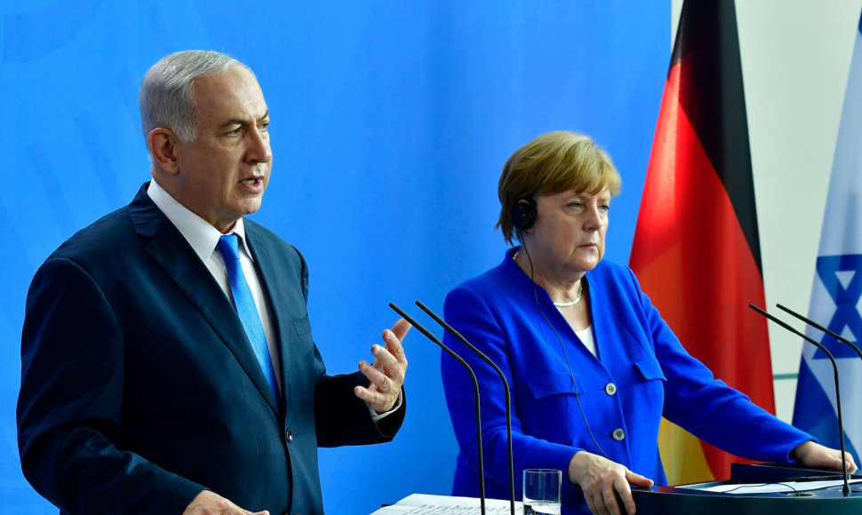 Angela Merkel Berlyne priėmė Benjaminą Netanyahu