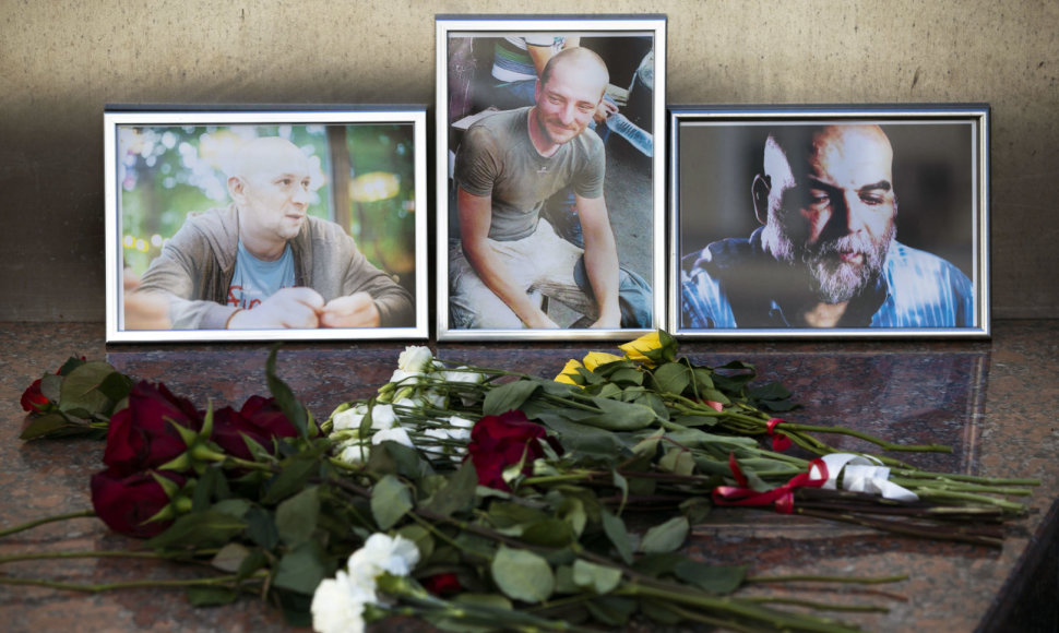 CAR nužudytų rusų žurnalistų pagerbimas