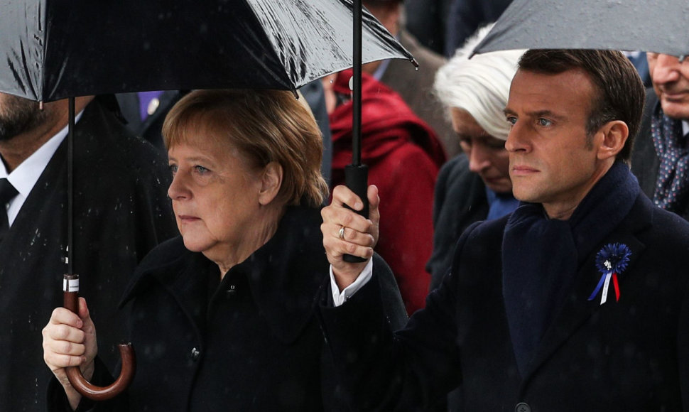Angela Merkel ir Emmanuelis Macronas