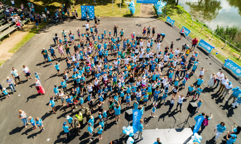 UNICEF vaikų bėgimo Kretingoje akimirka 